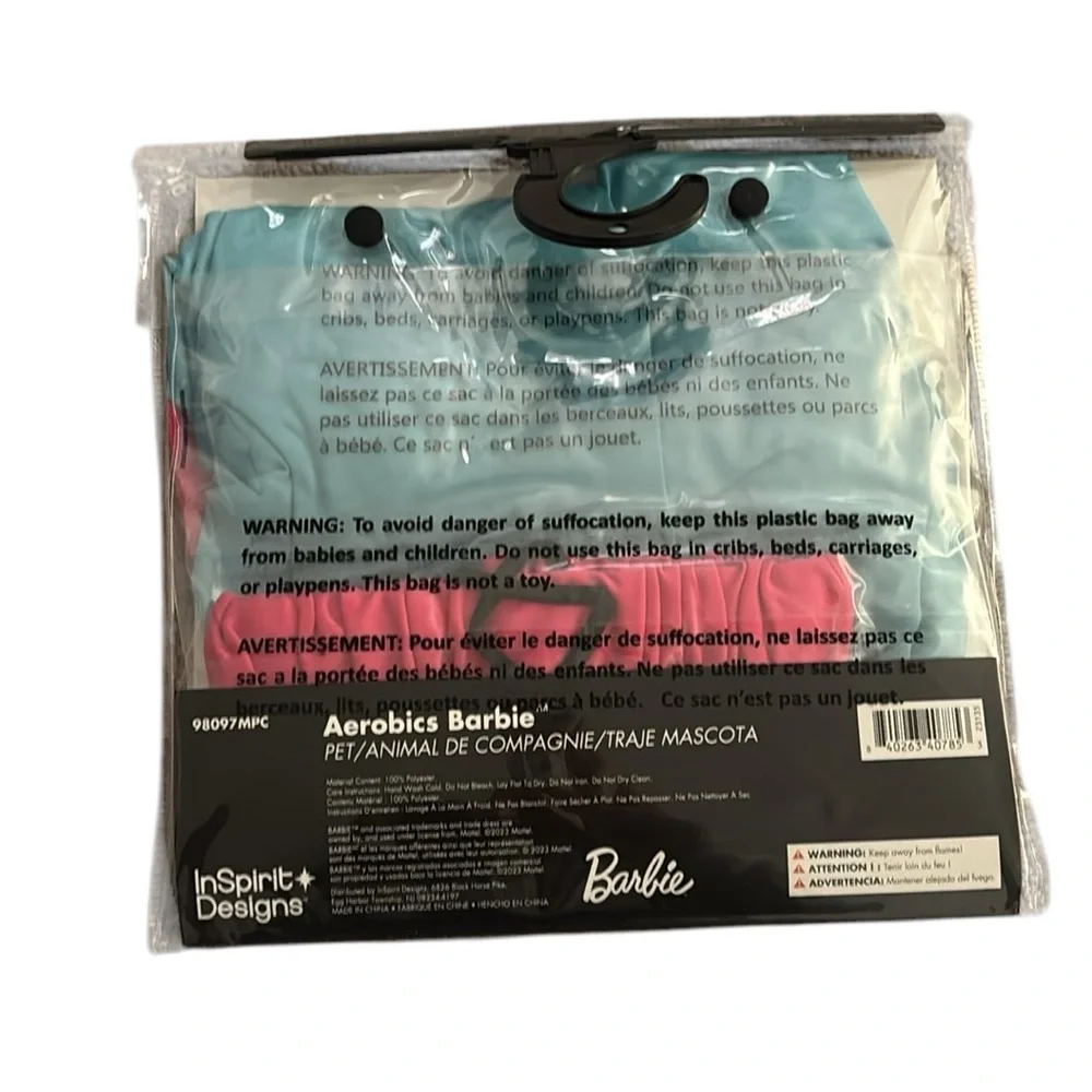 Barbie Aerobics Pet Costume - Pink and Blue